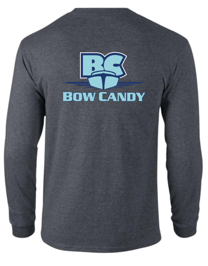Bow Candy Traditional Long Sleeve T-Shirt - Dark Heather